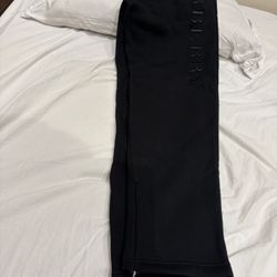 Black Burberry Tapered Logo Embroidered Cotton-Jersey Sweatpants Size XL 