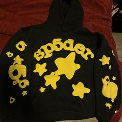 Black/Yellow SP5DER Hoodie M Authentic