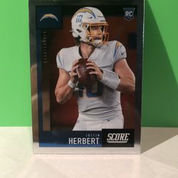 Justin Herbert Score Rookie card Panini 
