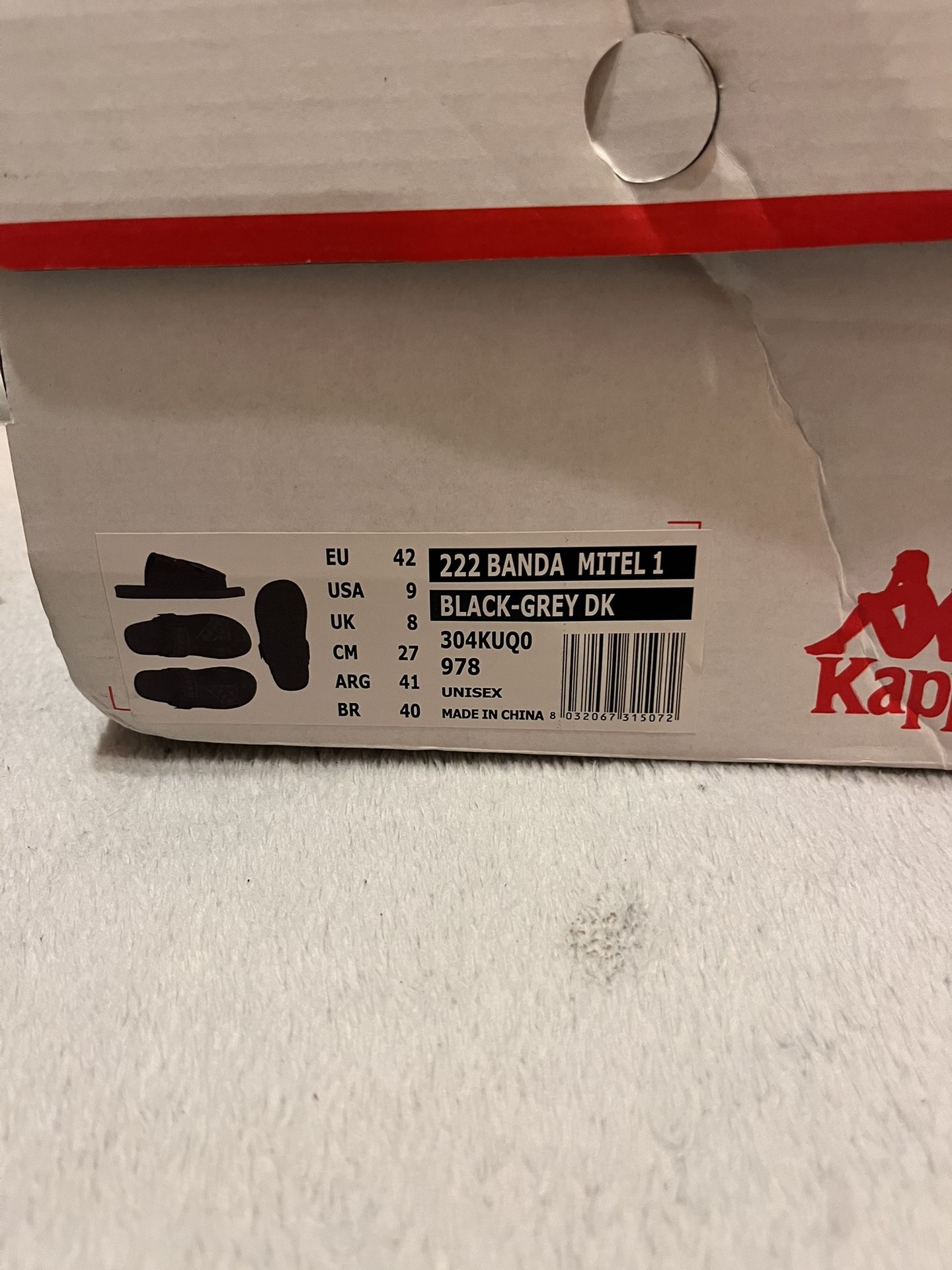Kappa size 9 slides comes with box KAPPA 222 Banda Adam 9 Slides 304JPU0-901 - PLNDR main image 3