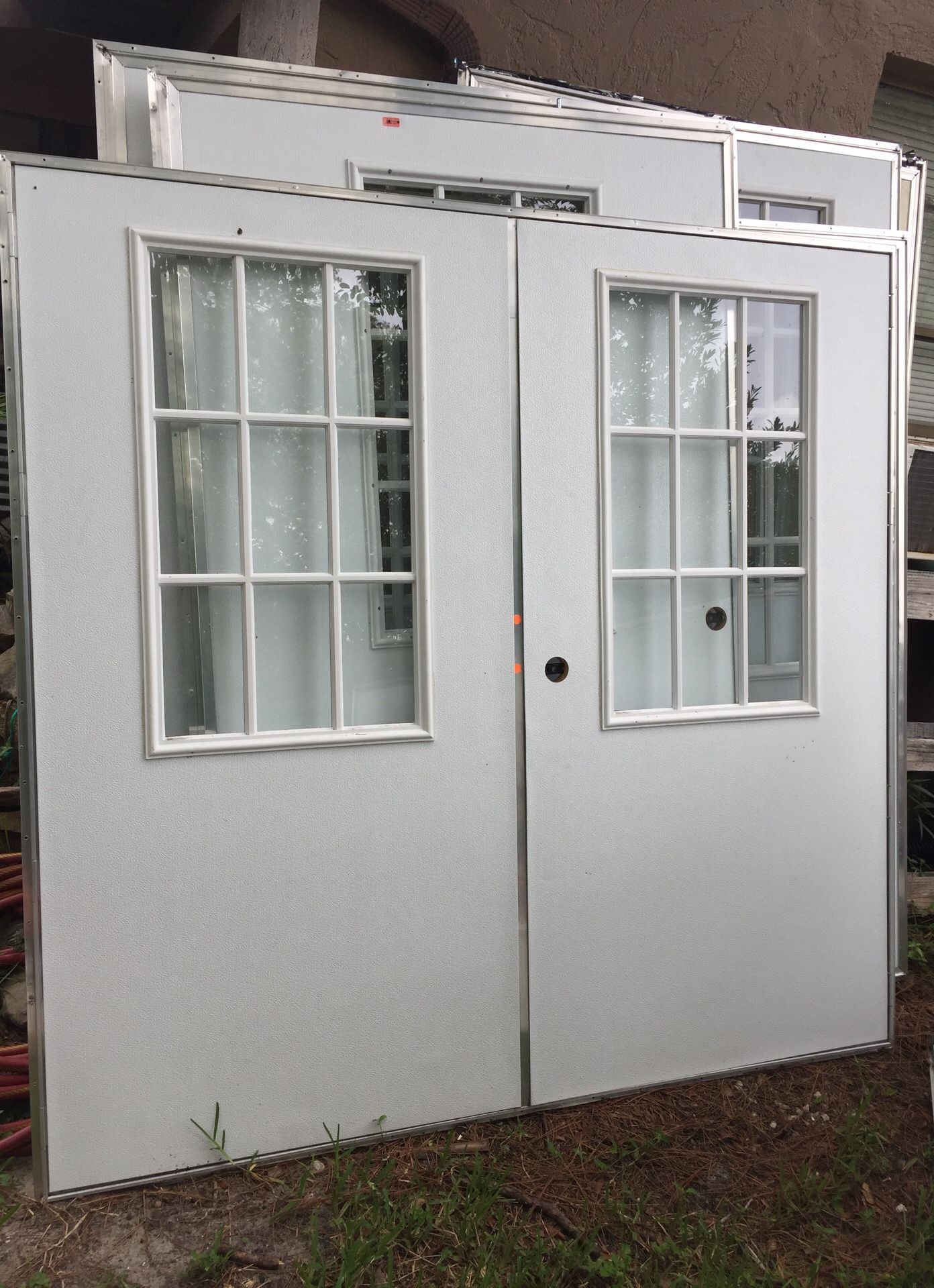 New aluminum shed doors. 72x80 , and 48 x80. $125.00 a piece