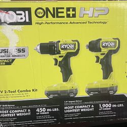 Ryobi 18v  Brushless drill 1/4 impact driver 2-tool combo set  Your Price $130