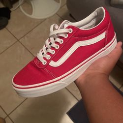 Red vans old skool