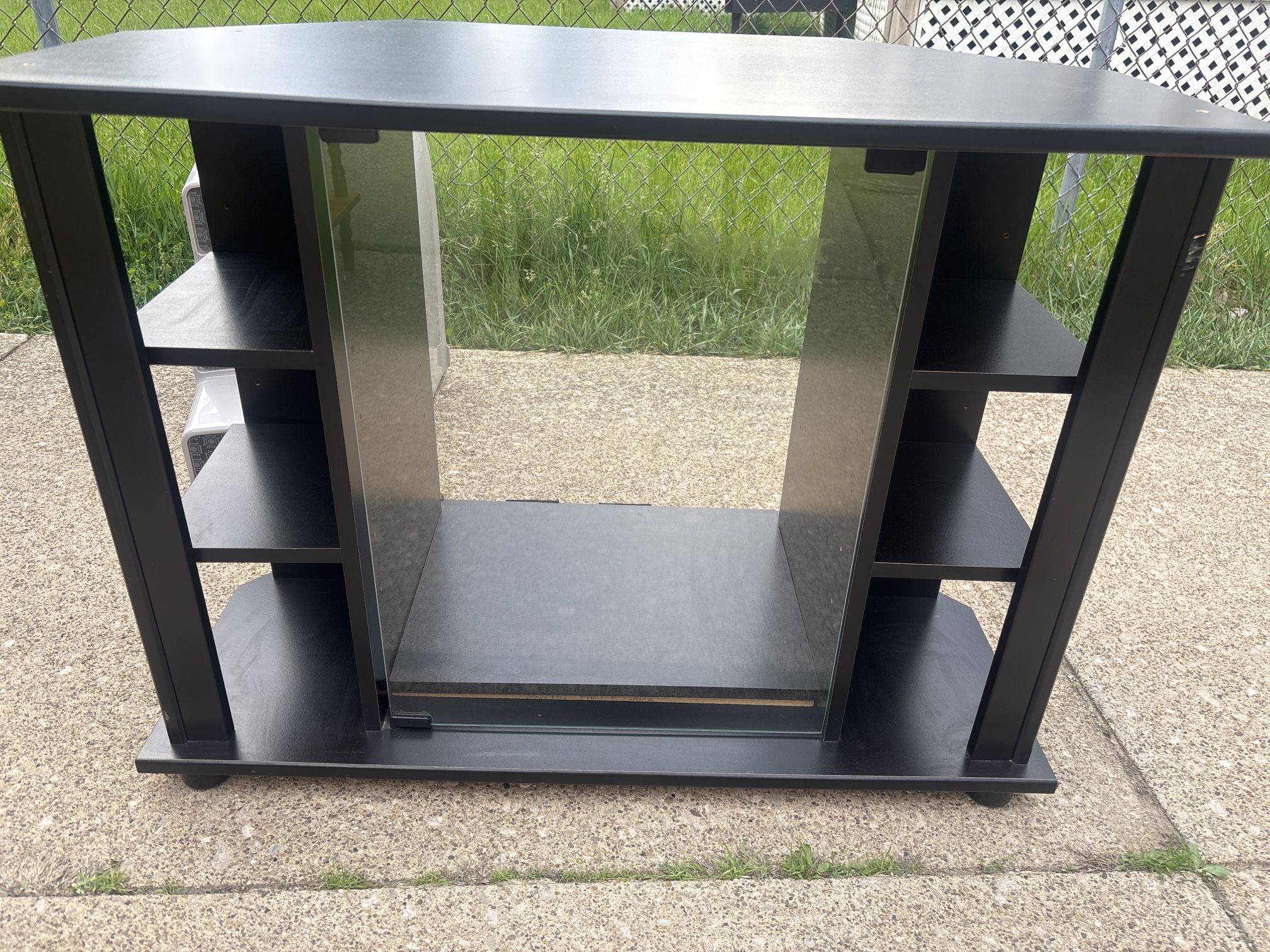 Black Tv Stand With Two Shelves