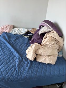 Queen bed with stand