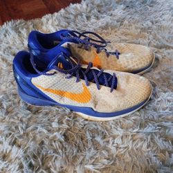 Size 17 Nike Zoom Kobe 6 Lakers Home Sneakers