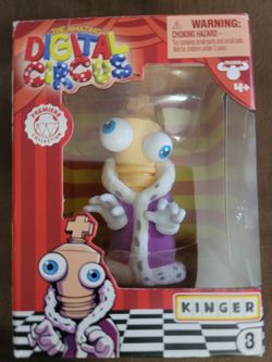 Amazing Digital Circus Kinger Vinyl Figure, 4" Collectible and Collector Card