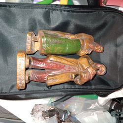 Antique Russian Woodwork Dolls Folk Art