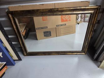 Large Gold Framed Wall Mirror