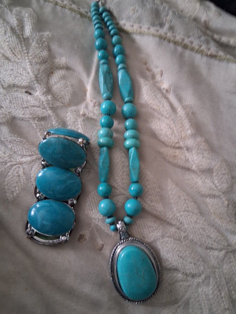 Turqouise Necklace  And Bracelet 