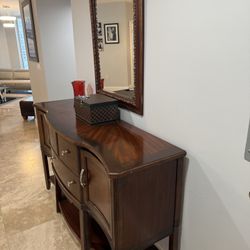 Vintage Solid Wood Dresser with Mirror