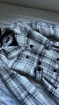 BCX Black & White Tweed CoatBCX