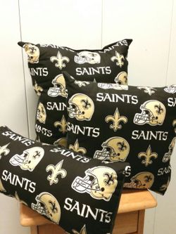 3 Handmade New Orleans Saints Pillows