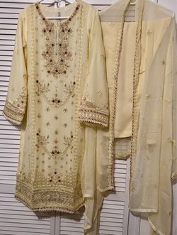 Chiffon Embroidered Dress