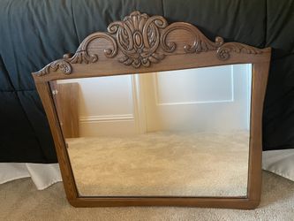 Mirror In Antique Solid Oak Frame