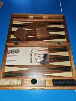 Wooden backgammon set