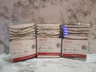 Ashland Christmas LED Crafting Lights 9ft Length black Wire Set of 3 Indoor Use