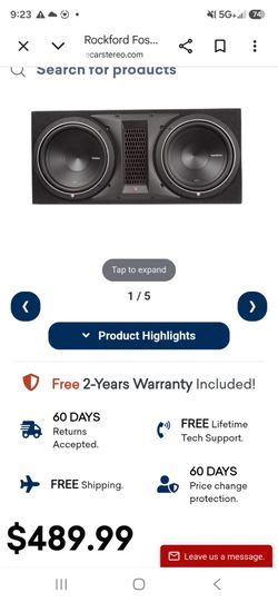Fosgate P1 12 in Fosgate box with kicker amp