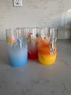 Tropical Cocktail Glasses – Set of 5 – $10