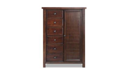 Bob's Hudson Pecan Drawer Wardrobe New