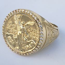 Solid 14k Gold Centenario Coin Ring