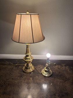 Brass Table Lamps Set