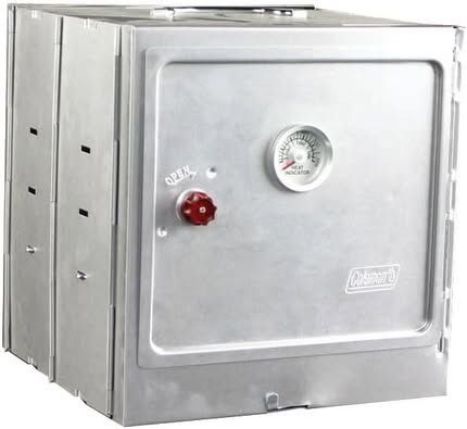 Coleman Portable Oven, Camping Use, Built-in Thermometer, Adjustable Rack, Folds Flat