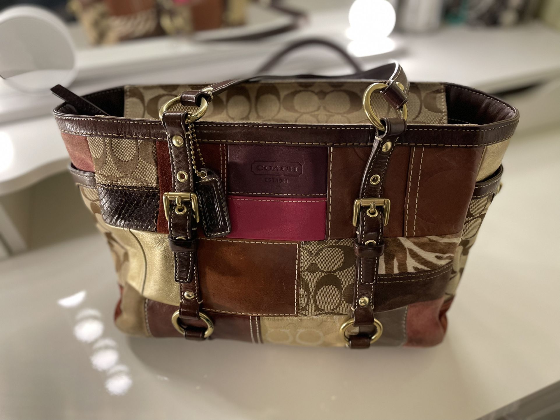 Vintage Coach Patchwork Purse Bags
