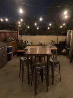 Metal Bar Stools 30” Set Of 4