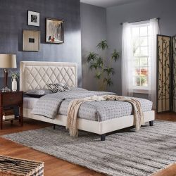 Full Size Platform Bed NEW NO MATTRESS Tufted 