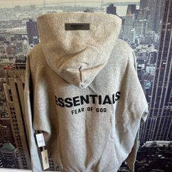 Fear of God Essentials Hoodie Gray 100% Authentic