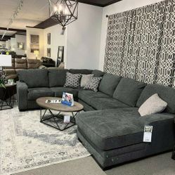 ⚡$39 Down Payment ⚡ IN STOCK❤TRACLING SLATE LAF SECTIONAL