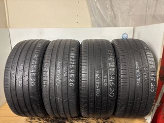 Set 4 tires 275 45 20 Pirelli scorpion verde as no repairs