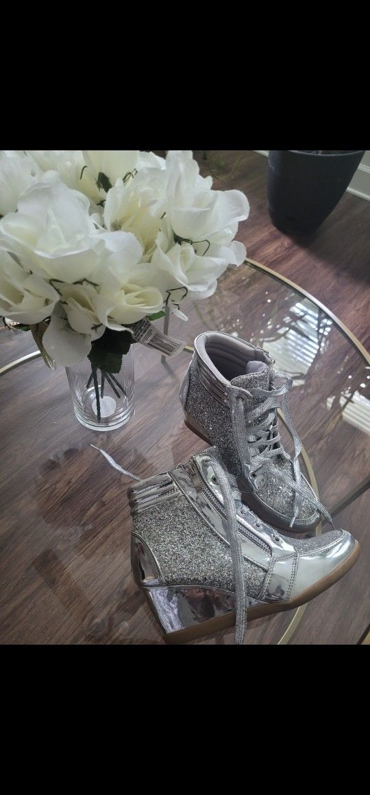 Bling Wedge Silver Platform