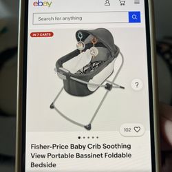 Like New Fisher Price Portable Bassinet 