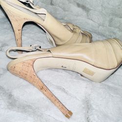 ALDO cork Heels Beige 