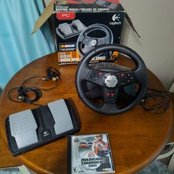 Retro NASCAR serial/USB Racing Wheel And Pedala