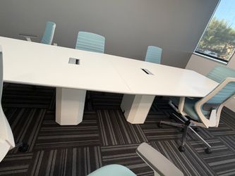 Conference desk and chairs