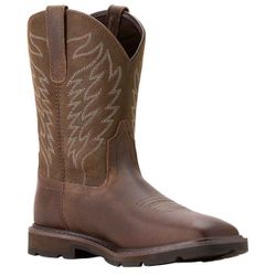 12 Inch Ariat Men's Groundbreaker Soft Toe 10in Work Boots  Retails For $169. Only $100