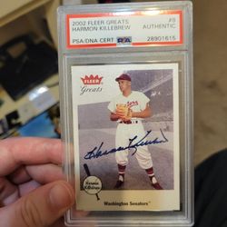 Harmon Killebrew Autograph Card