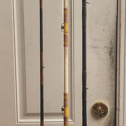 3 Vintage Deep Sea/ Bridge/ Pier Rod Poles - Star Rods Delux 7'3", 30-60lb in Pretty Good Condition