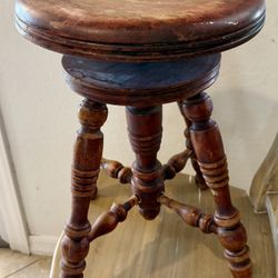 Early 20th Century Antique Swivel Piano Stool