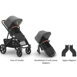 UPPAbaby® Vista® V3 + Rumbleseat V3 Single to Double Stroller System