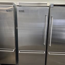Viking 36”Wide Built In Bottom Freezer Refrigerator Stainless Steel