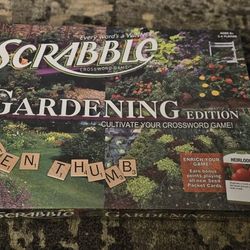 Scrabble Crossword Game Gardening Edition (2011). Brand New & Factory Sealed!!