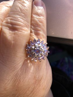 4.00ctw Natural Tanzanite diamonds gold ring
