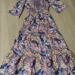 3-tier Midi Dress, Size M/L, Brand New 