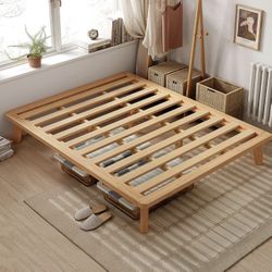 New Nelye 14” Tall king size Solid Wood bed Frame Base King size  (mattress not included)
