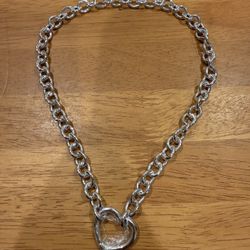 Tiffany Open Heart Necklace 17” Length 