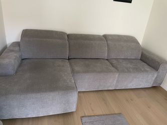 Grey sectional couch